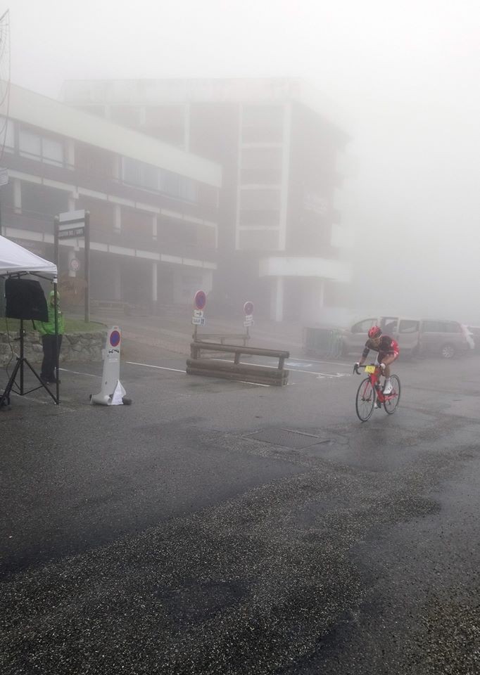 Thierry Marmottan en termine dans le froid et le brouillard !